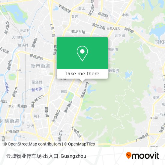 云城物业停车场-出入口 map