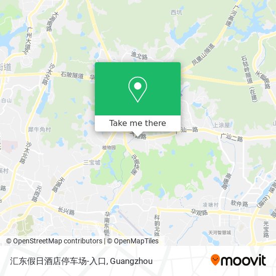 汇东假日酒店停车场-入口 map