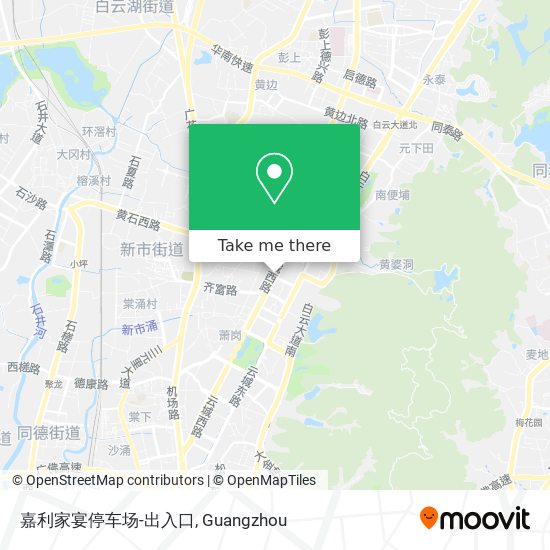 嘉利家宴停车场-出入口 map