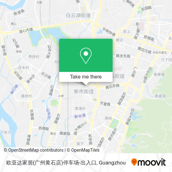 欧亚达家居(广州黄石店)停车场-出入口 map
