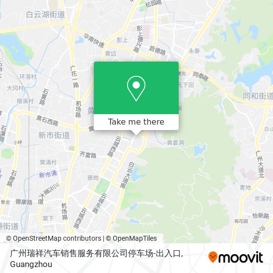 广州瑞祥汽车销售服务有限公司停车场-出入口 map