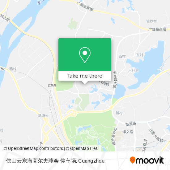 佛山云东海高尔夫球会-停车场 map