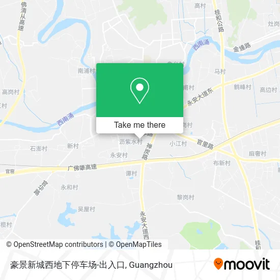 豪景新城西地下停车场-出入口 map