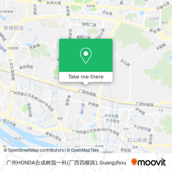 广州HONDA合成树脂一科(厂西四横路) map