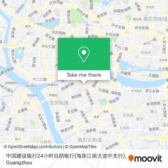 中国建设银行24小时自助银行(海珠江南大道中支行) map