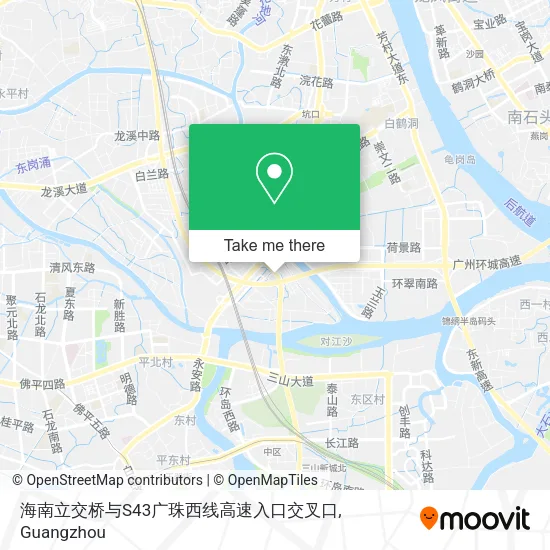 海南立交桥与S43广珠西线高速入口交叉口 map