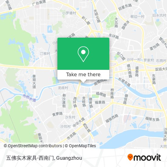 五佛实木家具-西南门 map