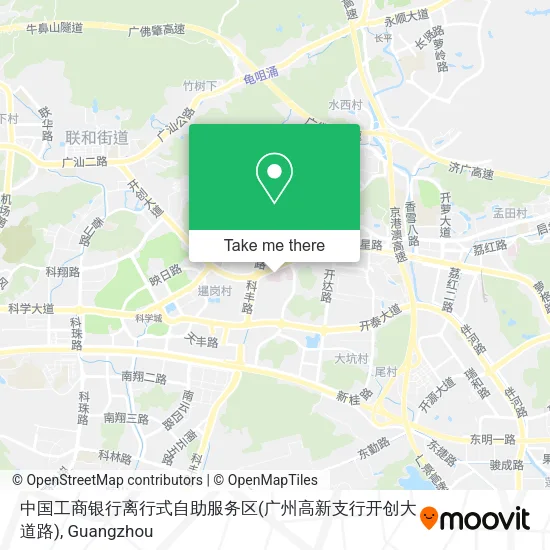中国工商银行离行式自助服务区(广州高新支行开创大道路) map