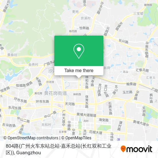 804路(广州火车东站总站-嘉禾总站(长红双和工业区)) map