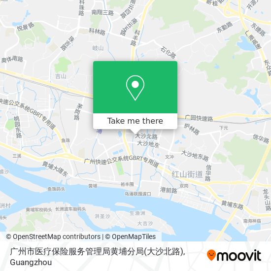广州市医疗保险服务管理局黄埔分局(大沙北路) map