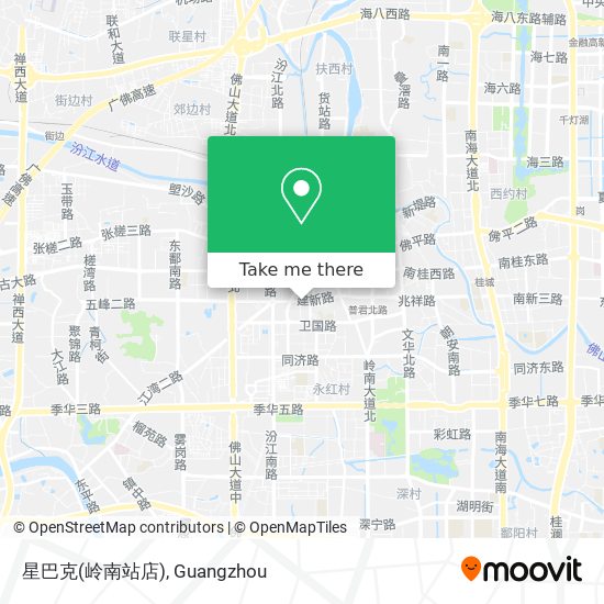 星巴克(岭南站店) map