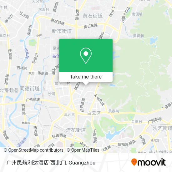 广州民航利达酒店-西北门 map