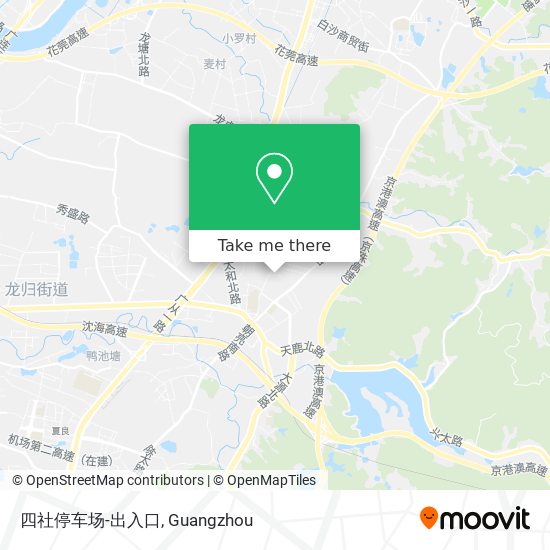 四社停车场-出入口 map
