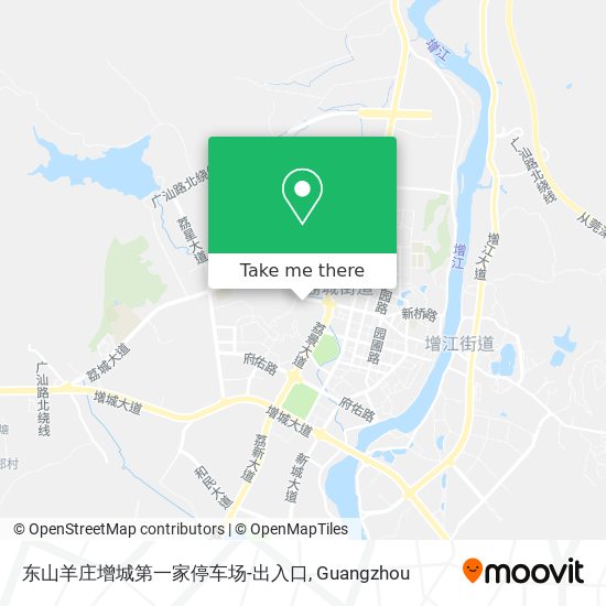 东山羊庄增城第一家停车场-出入口 map