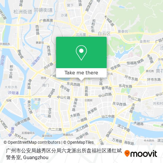 广州市公安局越秀区分局六龙派出所盘福社区潘红斌警务室 map