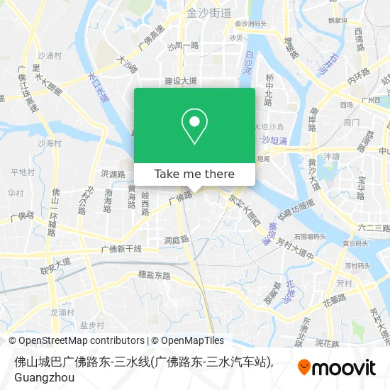 佛山城巴广佛路东-三水线(广佛路东-三水汽车站) map