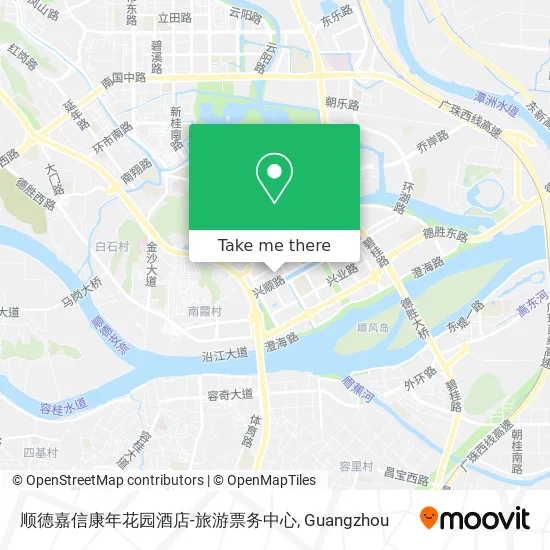 顺德嘉信康年花园酒店-旅游票务中心 map