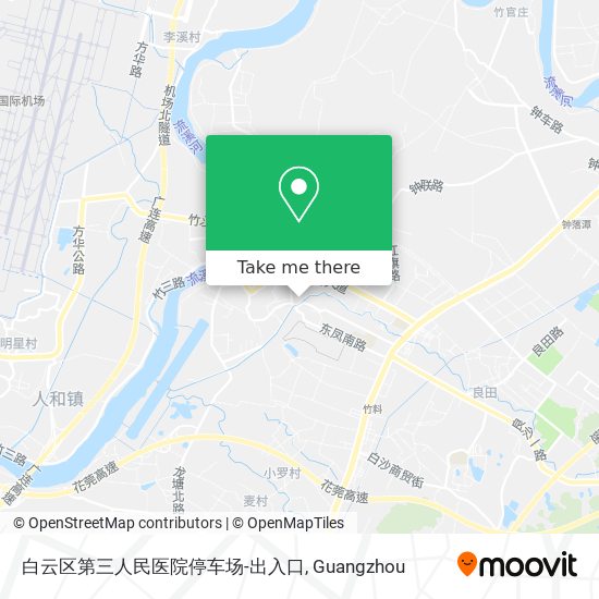 白云区第三人民医院停车场-出入口 map
