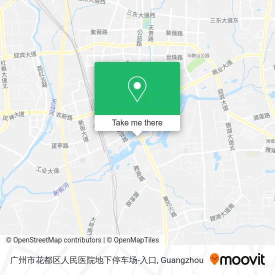 广州市花都区人民医院地下停车场-入口 map