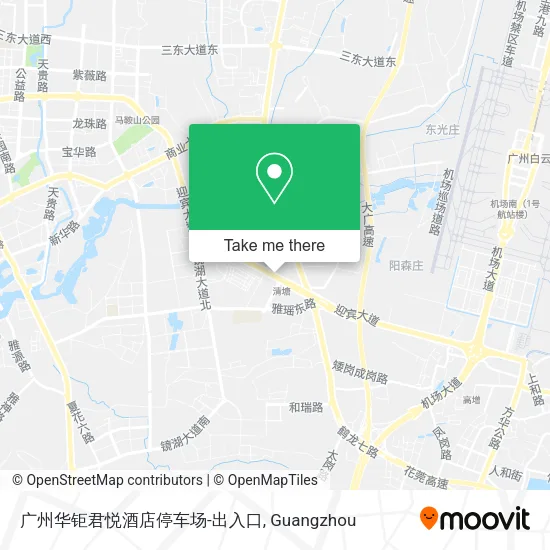 广州华钜君悦酒店停车场-出入口 map