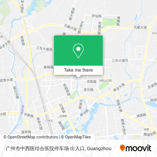广州市中西医结合医院停车场-出入口 map