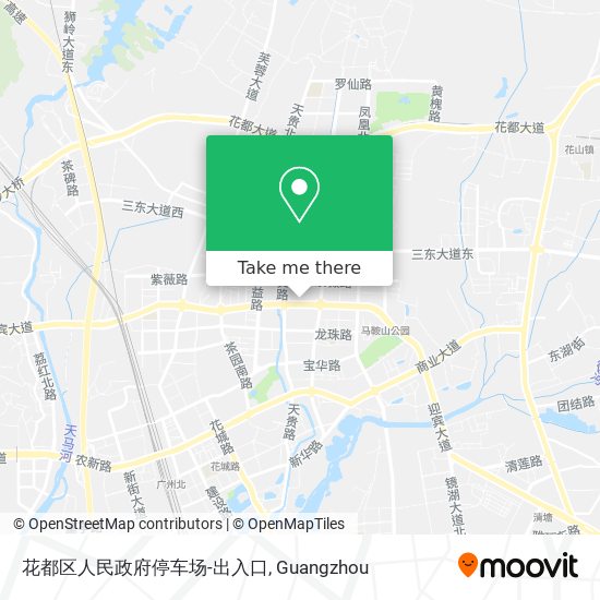 花都区人民政府停车场-出入口 map
