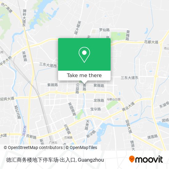 德汇商务楼地下停车场-出入口 map