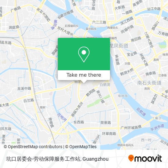 坑口居委会-劳动保障服务工作站 map