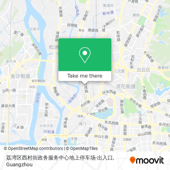 荔湾区西村街政务服务中心地上停车场-出入口 map