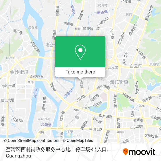 荔湾区西村街政务服务中心地上停车场-出入口 map