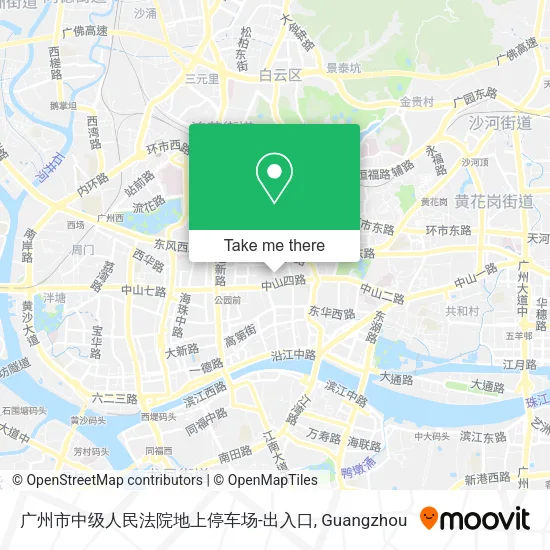 广州市中级人民法院地上停车场-出入口 map