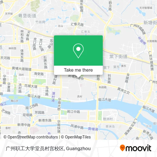 广州职工大学堂员村宫校区 map