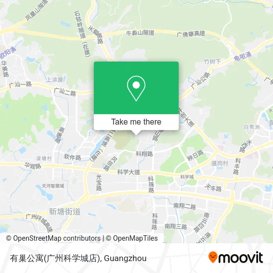 有巢公寓(广州科学城店) map