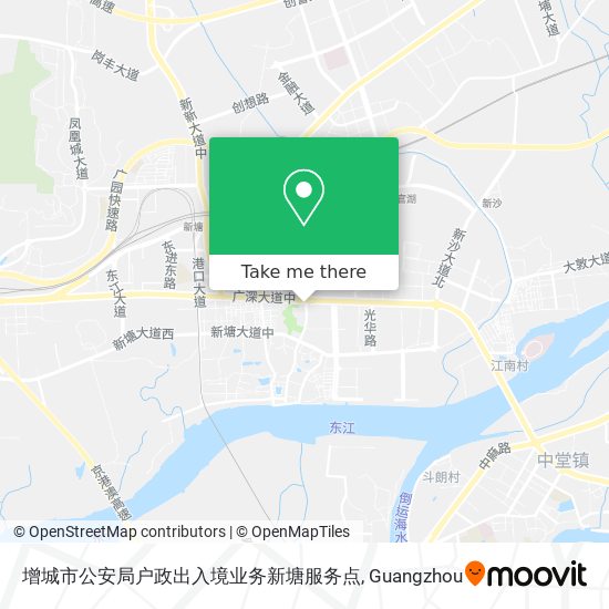 增城市公安局户政出入境业务新塘服务点 map