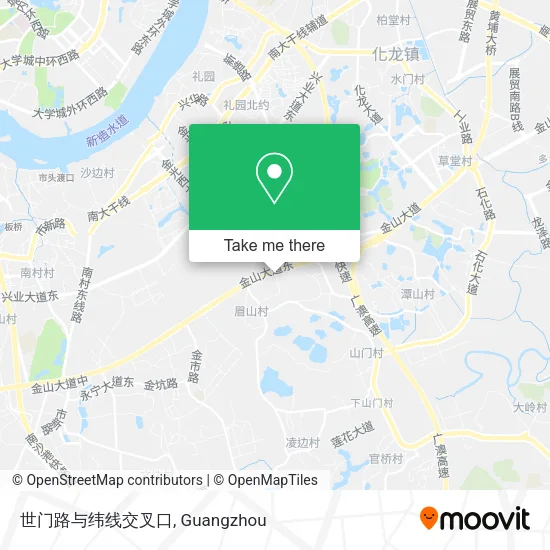 世门路与纬线交叉口 map
