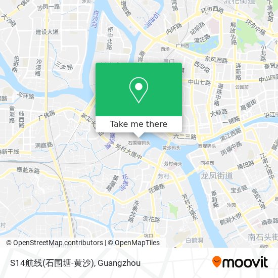 S14航线(石围塘-黄沙) map