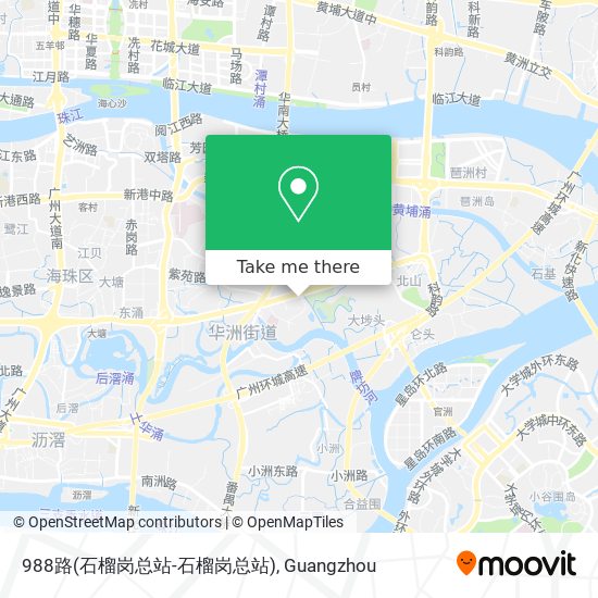 988路(石榴岗总站-石榴岗总站) map