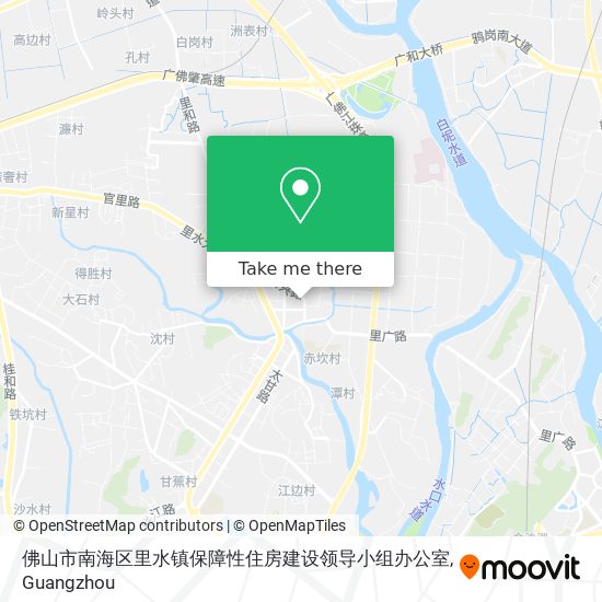 佛山市南海区里水镇保障性住房建设领导小组办公室 map