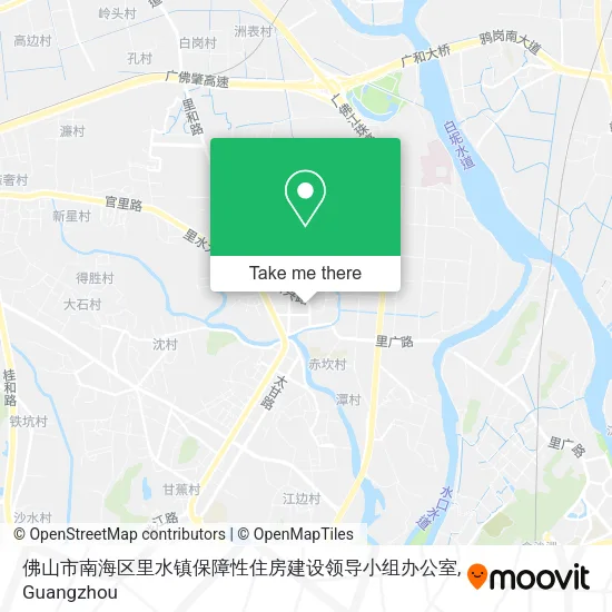 佛山市南海区里水镇保障性住房建设领导小组办公室 map