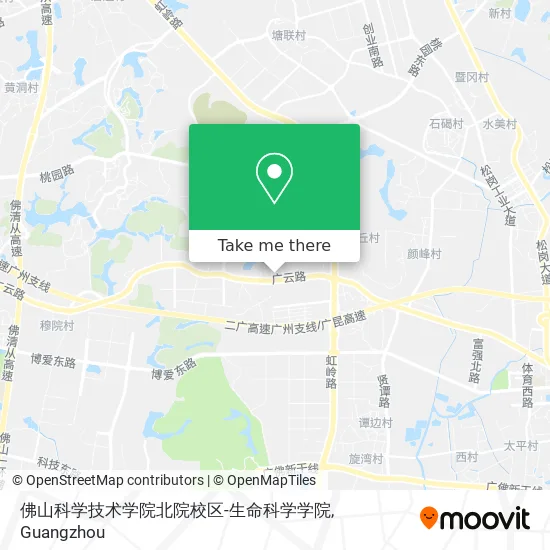 佛山科学技术学院北院校区-生命科学学院 map