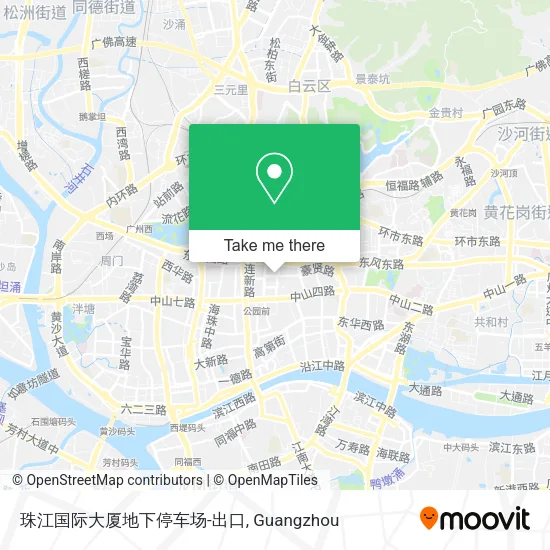 珠江国际大厦地下停车场-出口 map