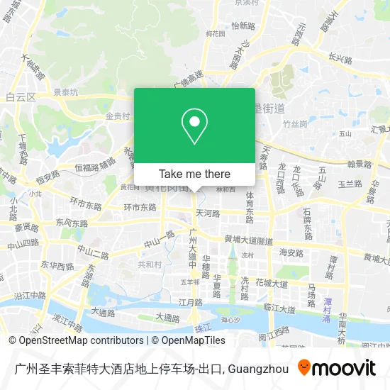 广州圣丰索菲特大酒店地上停车场-出口 map