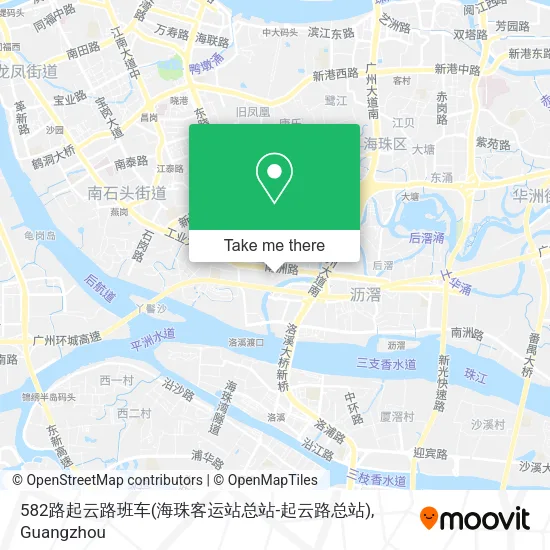 582路起云路班车(海珠客运站总站-起云路总站) map