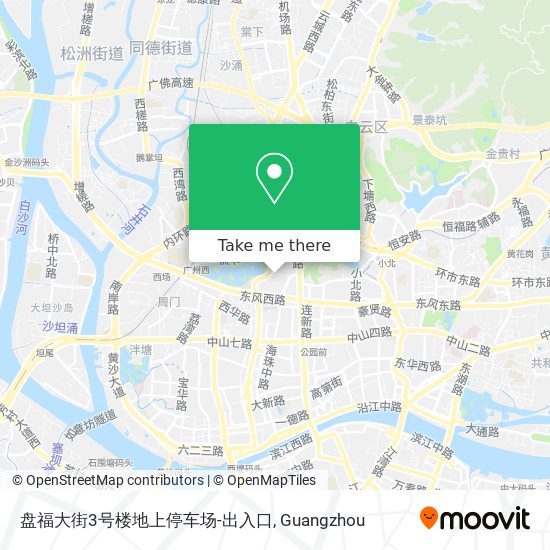 盘福大街3号楼地上停车场-出入口 map