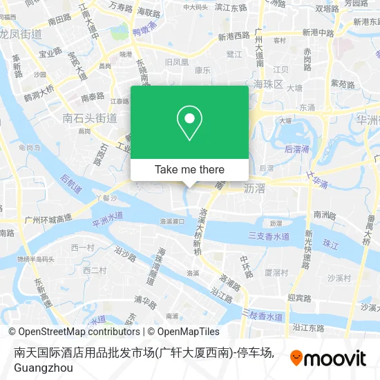 南天国际酒店用品批发市场(广轩大厦西南)-停车场 map