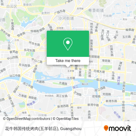 花牛韩国传统烤肉(五羊邨店) map