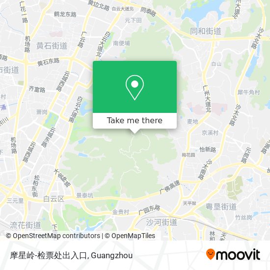摩星岭-检票处出入口 map