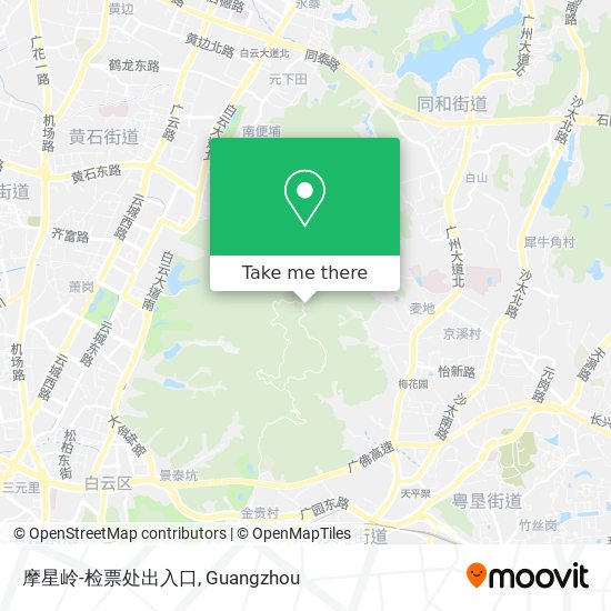 摩星岭-检票处出入口 map