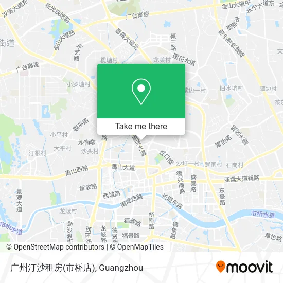 广州汀沙租房(市桥店) map