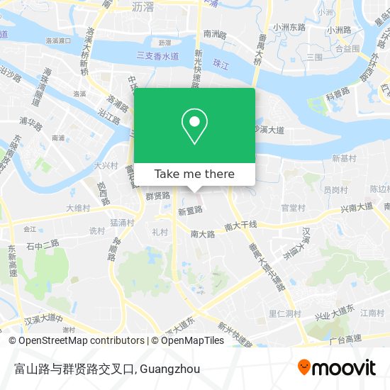 富山路与群贤路交叉口 map